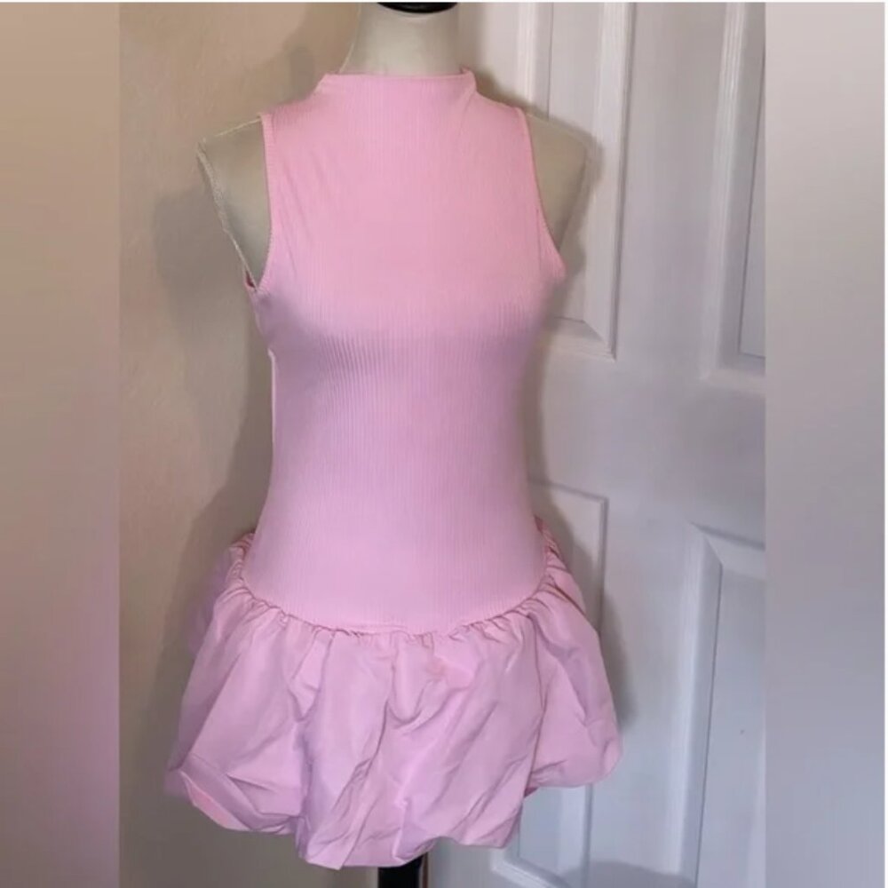 Women's Solid Color Ribbed Backless Bubble Bodyco… - image 2